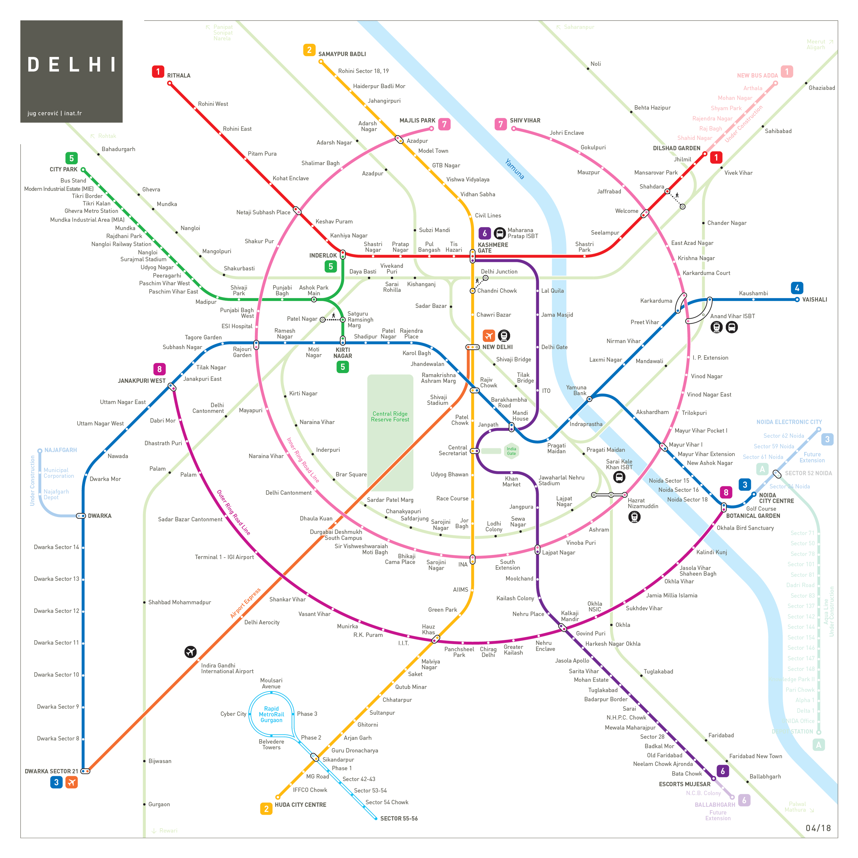 Delhi Metro Network Map